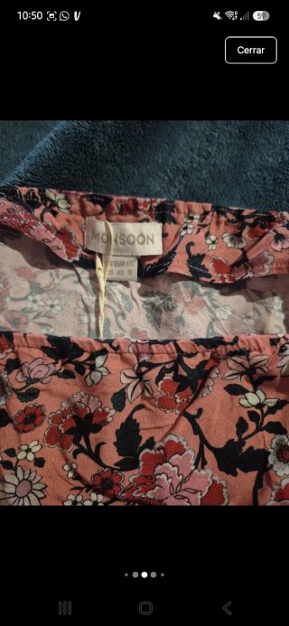 Blusa Monsoon floral talla única