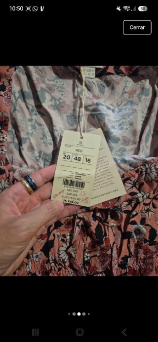 Blusa Monsoon floral talla única