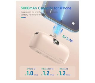 Power Bank rosa 5000 mAh iPhone