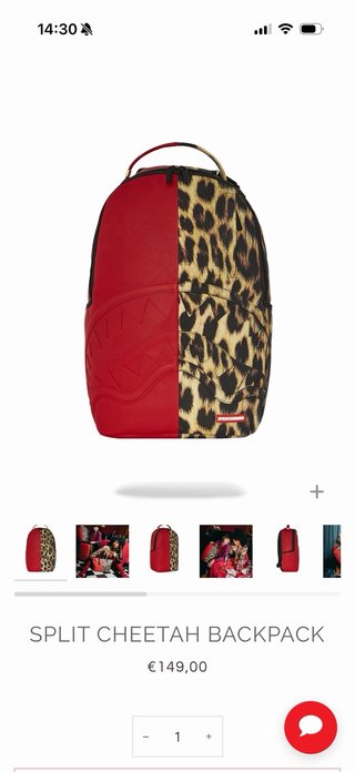Mochila Sprayground Animal Print Roja