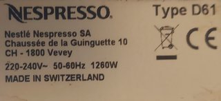 Rejilla y depósito cafetera Pixie Nespresso