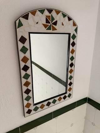 Mesa consola mosaico + Espejo. Trencadis.