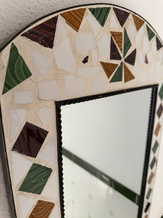 Mesa consola mosaico + Espejo. Trencadis.