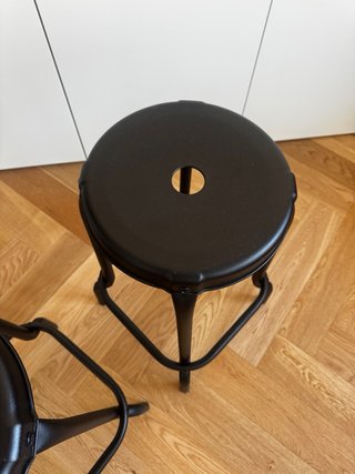 2 Taburetes Altos Metal Negro Cocina