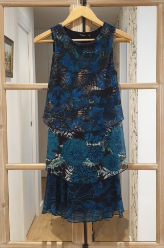 Vestido Desigual Tul Mariposas y capas
