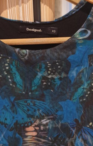 Vestido Desigual Tul Mariposas y capas
