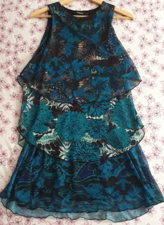 Vestido Desigual Tul Mariposas y capas