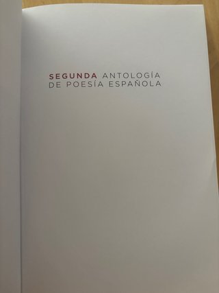 Segunda antología de poesía española