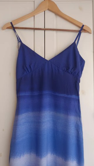 Vestido Largo Azul Degradado -Athenea- Talla S -