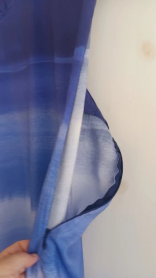 Vestido Largo Azul Degradado -Athenea- Talla S -