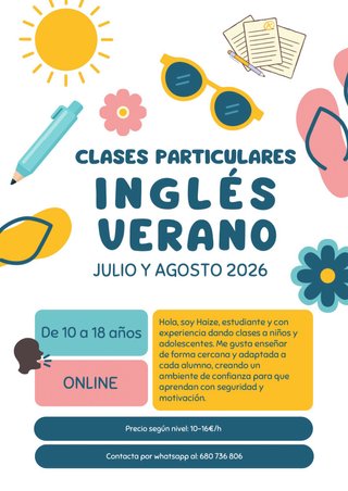 Clases de inglés particulares ONLINE