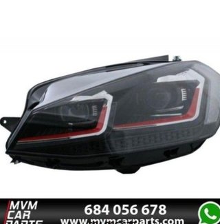 Faros delanteros Red edition Led para VW Golf 7.5