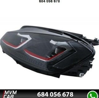 Faros delanteros Red edition Led para VW Golf 7.5