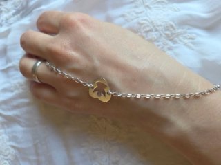 Pulsera Ángel Corazón Plata Primera Ley Rolo