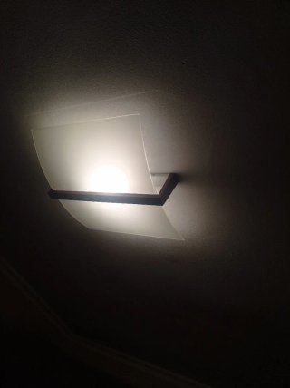 Plafón Lámpara Madera y Cristal