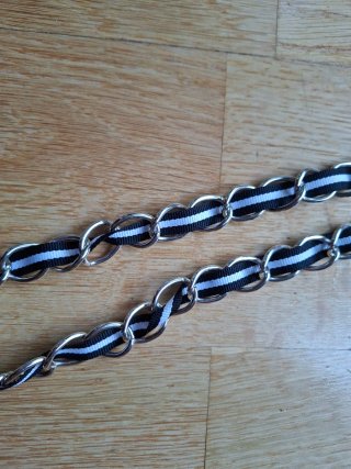 Cinturón cadena mujer negro y plata