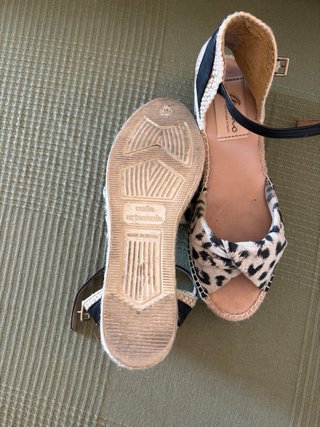 Cuñas esparto animal print