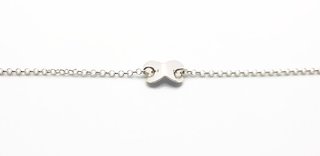 Pulsera Mariposa Plata Ley 925 Cadena Rolo