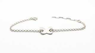 Pulsera Mariposa Plata Ley 925 Cadena Rolo