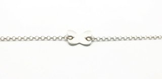 Pulsera Mariposa Plata Ley 925 Cadena Rolo