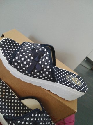 Ciabatte Patrizia Azzi N.36 zeppa 5 cm pois