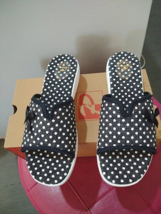 Ciabatte Patrizia Azzi N.36 zeppa 5 cm pois