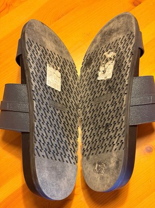 Chanclas Hermes Hombre Gris Plata