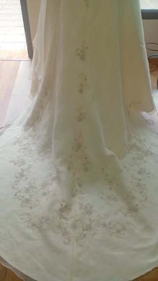 Vestido de Novia Beige/Blanco