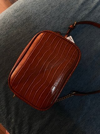Bolso Parfois marrón efecto cocodrilo