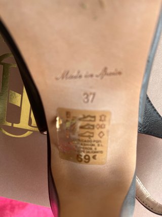 Sandalias FOSCO negras mujer poco uso