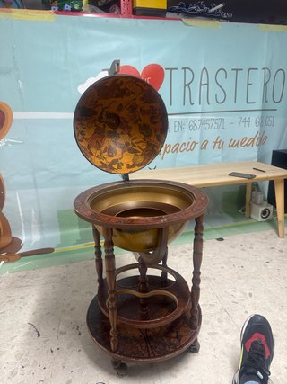 Globo bar vintage madera años 70/80