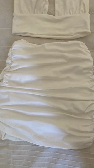 Completo donna gonna e top bianco