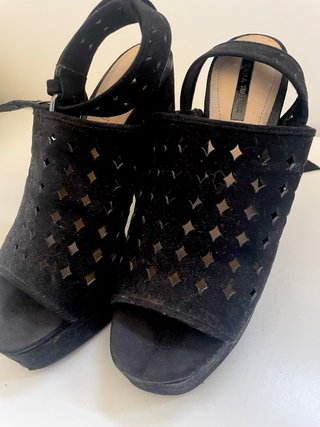 Zapatos de tacón negros plataforma