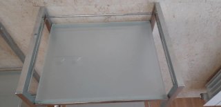 Estanterías de acero y cristal (2 unidades)