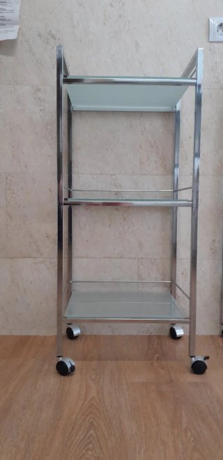 Estanterías de acero y cristal (2 unidades)