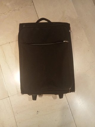 Maleta trolley tela negra