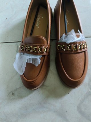 Mocassini donna marrone oro n.38