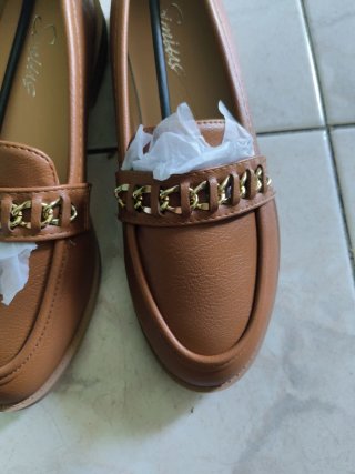 Mocassini donna marrone oro n.38