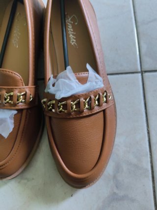 Mocassini donna marrone oro n.38