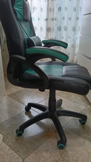 Silla Gaming Negra y Turquesa