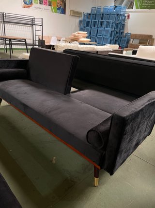 Sofá Cama Negro Terciopelo