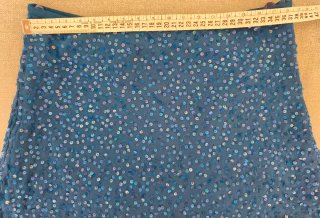Falda lentejuelas azul petróleo T-36