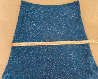 Falda lentejuelas azul petróleo T-36