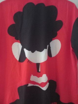 Camisa Gawx x Shein Roja y Negra con etiqueta.