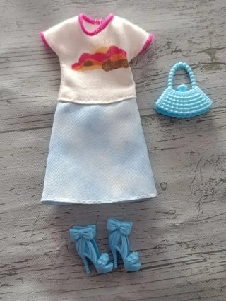Accesorios Barbie: Vestido, Bolso y Zapatos
