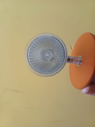 Aplique de pared naranja y plateado