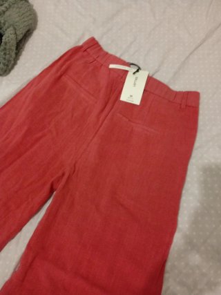 Pantalón culotte de lino talla M