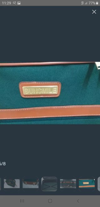 Juego Maletas SUNSMILE + Portatrajes Verde