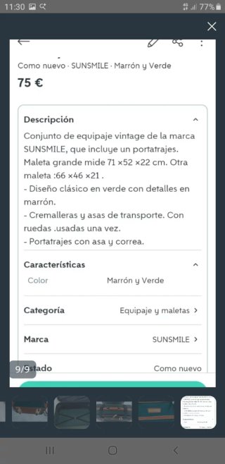 Juego Maletas SUNSMILE + Portatrajes Verde