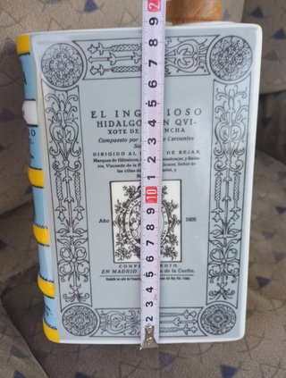 Botella Licorera Libro Don Quijote Porcelana
